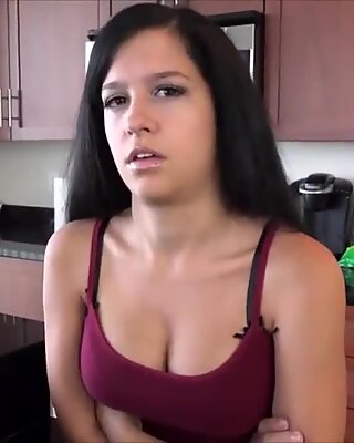 Teen stepdaughter deepthroats and fucks her stepdad