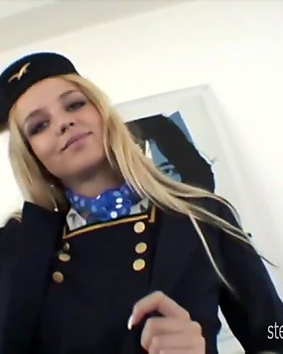 Leggy Stewardess Erica