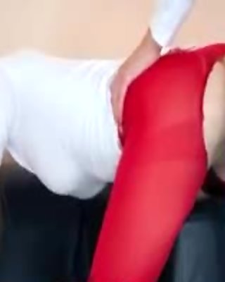 Hot lesbs in pantyhose enjoying strap